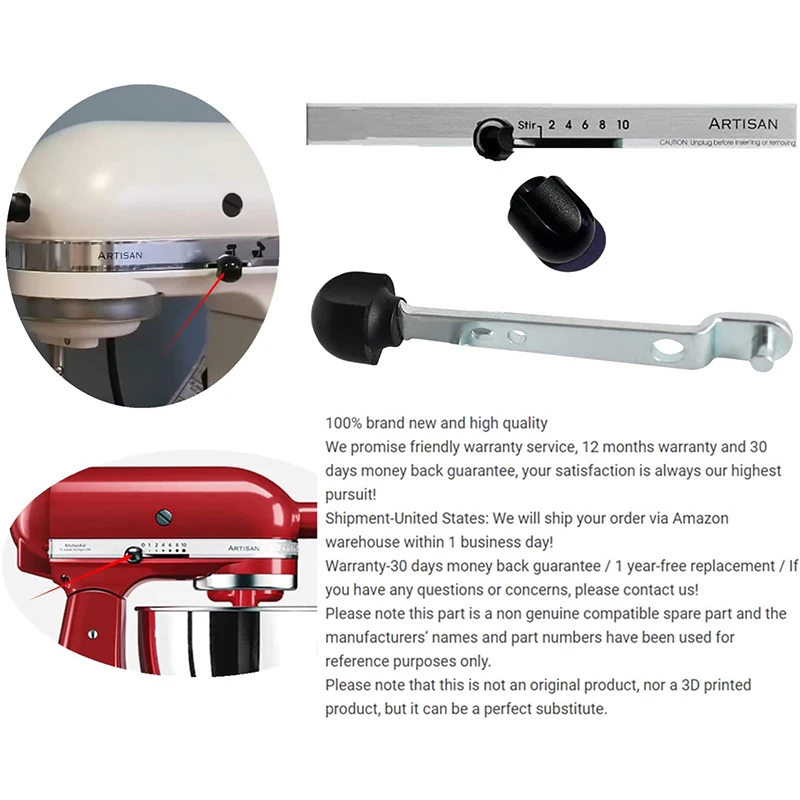 Pour KitchenAid/KitchenAid accessoires K5 K45 KitchenAid accessoires de Machine de cuisson mélangeur levier de vitesse accessoires