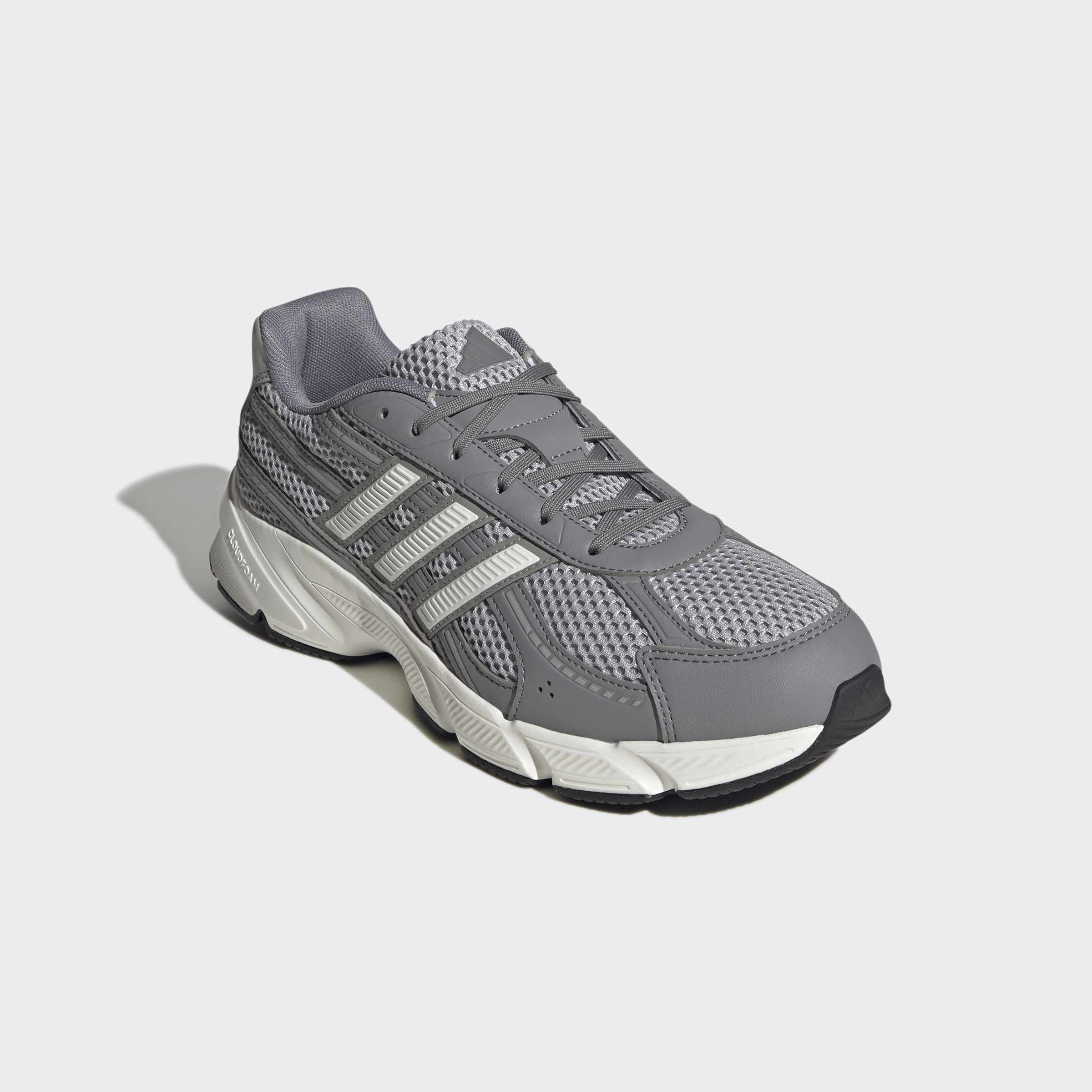 Sneaker ADIDAS SPORTSWEAR "TECHNOCHAOS 2000", Herren, Gr. 43, grau two, core weiß, grau three, Synthetik, Textil, Schuhe Sneaker