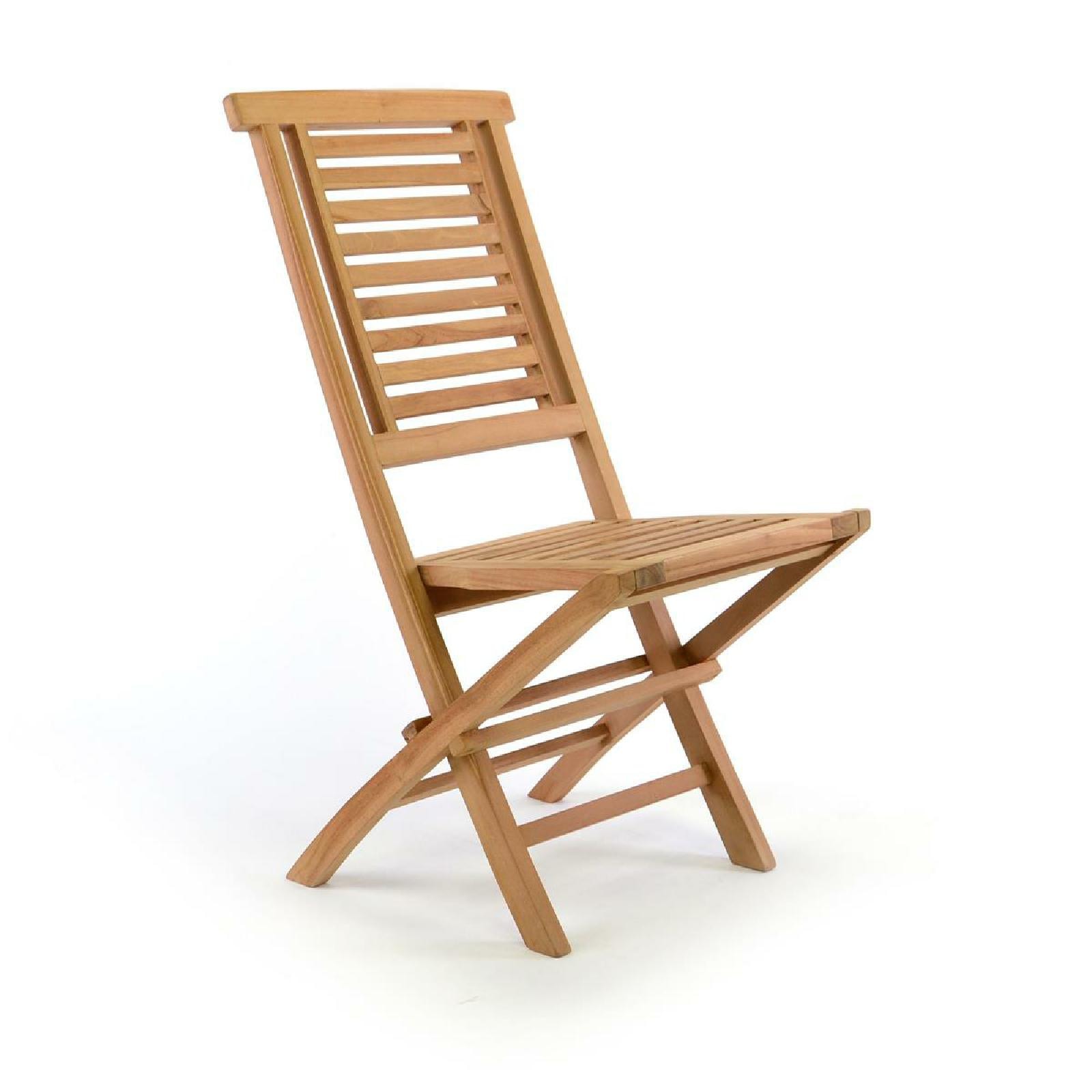 Gartenstuhl VCM "Gartenstuhl Hochlehner Klappstuhl Holz Teak", braun, B:42cm, Obermaterial: 100% Holz Wood., Stühle, Gartenstuhl