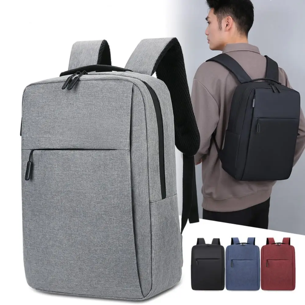 Zaino per Laptop da Uomo di Grande Capacità, Borsa per Computer da 15,6 Pollici in Tessuto Oxford con Ricarica USB, Zaino Scolastico