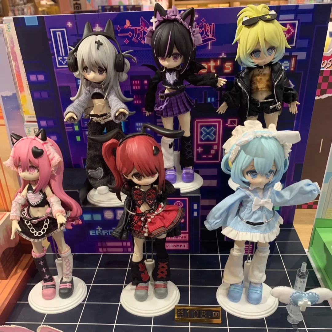 Ten Thousand Escape Plan Sicily BJD Scala 1/12 Action Doll Blind Box con Orecchie da Gatto, Giocattolo da Collezione Anime per Ragazze, Regalo di Compleanno