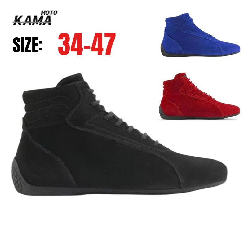 Unisex Karting-Schuhe Motorrad-Rennclub Übungsschuhe Wasserdichte Go-Kart-Stiefel Bequeme Fahrradschuhe