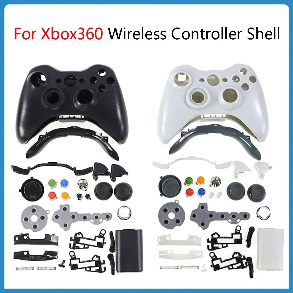 Wireless Controller Case Cover Kit Thumbsticks für Xbox 360 Gamepad Vollständige Gehäuseschale und Tasten