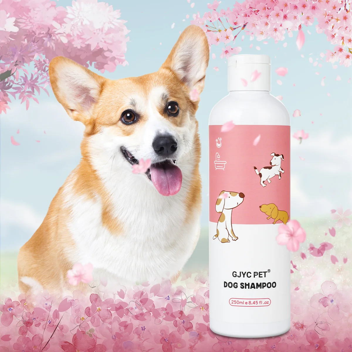 GJYC PET Natürliches Sanftes Hundeshampoo Tiefenreinigung Geruchsentfernung Macht Fell Weich Beruhigt Empfindliche Haut Für Alle Hunderassen Image