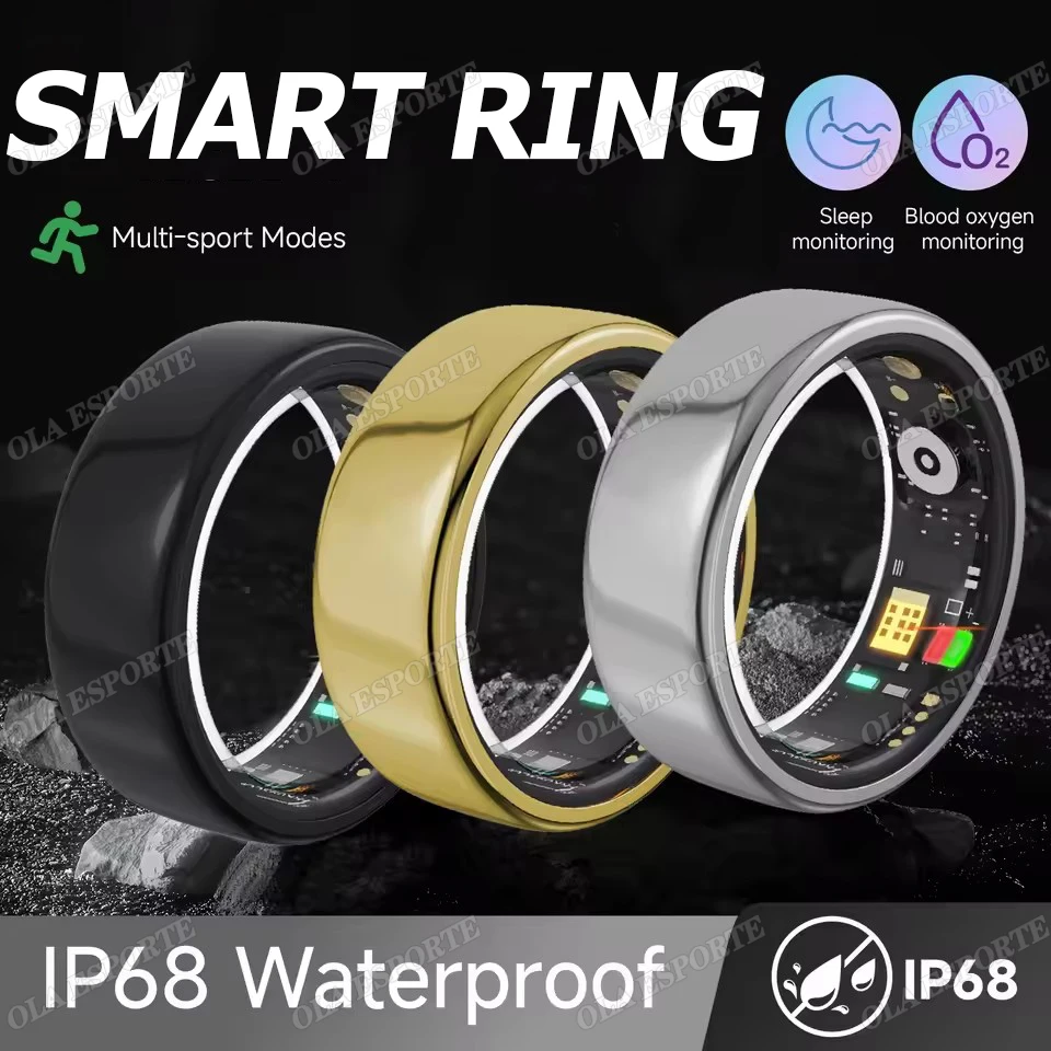 2025 Neuer gesunder Smart-Ring zur Überwachung von Schlafblut-Sauerstoff, IP68 wasserdicht, Multi-Sport-Modi, SmartRing mit geringem Stromverbrauch für Damen und Herren Image