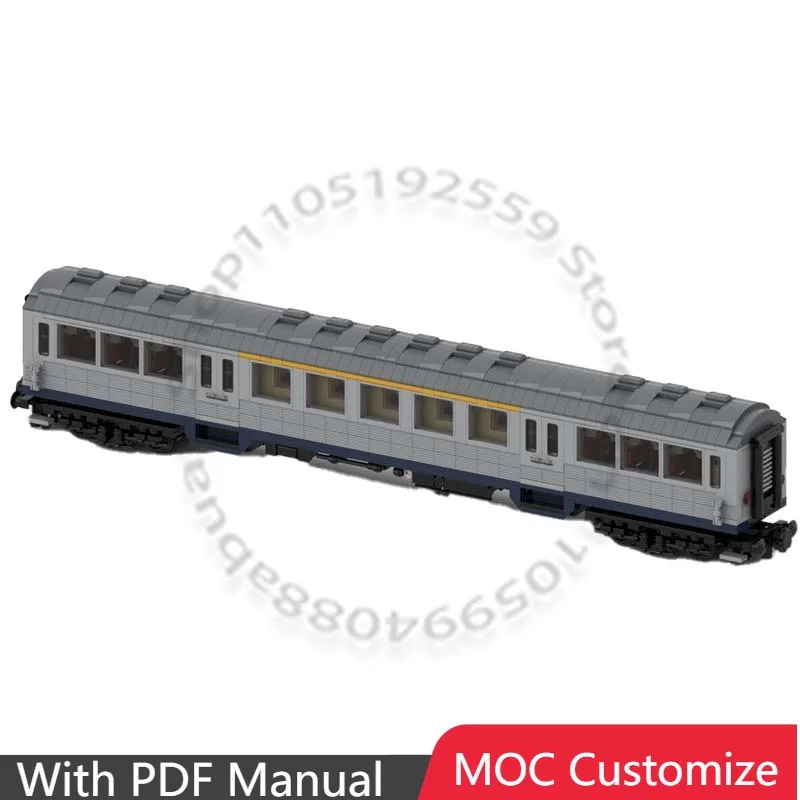 1825 Teile Supersportwagen Silberling 1. Klasse "DB ABnrb 704" (8w) MOC Anpassbarer Modularer Baustein Kreatives DIY Festival-Spielzeug Geschenk Image