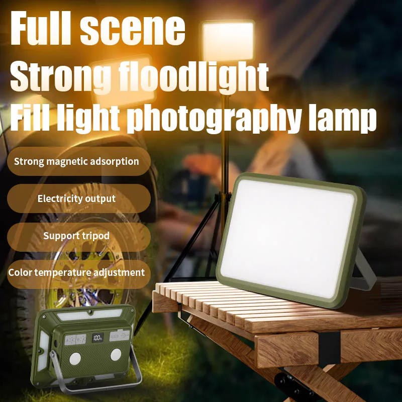 Outdoor Camping Licht Super Helle Camping Flutlicht Magnetische Wiederaufladbare Led Arbeit Licht Image