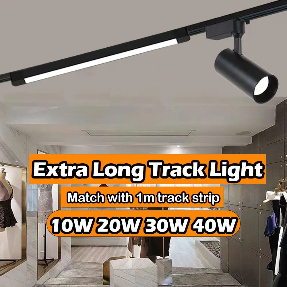 LED-Deckenleuchte, Schienenleuchten, Spot mit Schiene, 1 m, Strahler an der Decke, 50 W, Flutlicht-Ladenlampe für industrielle Beleuchtung