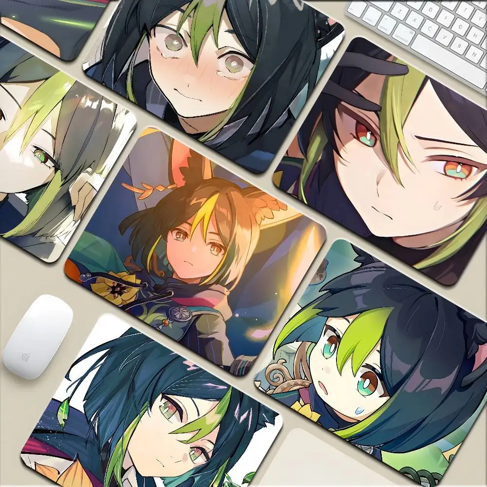 1pc Tighnari Genshin Impact Kleines Mauspad Tastatur Pad Laptop Kissen Rutschfeste Schreibtischunterlage Image