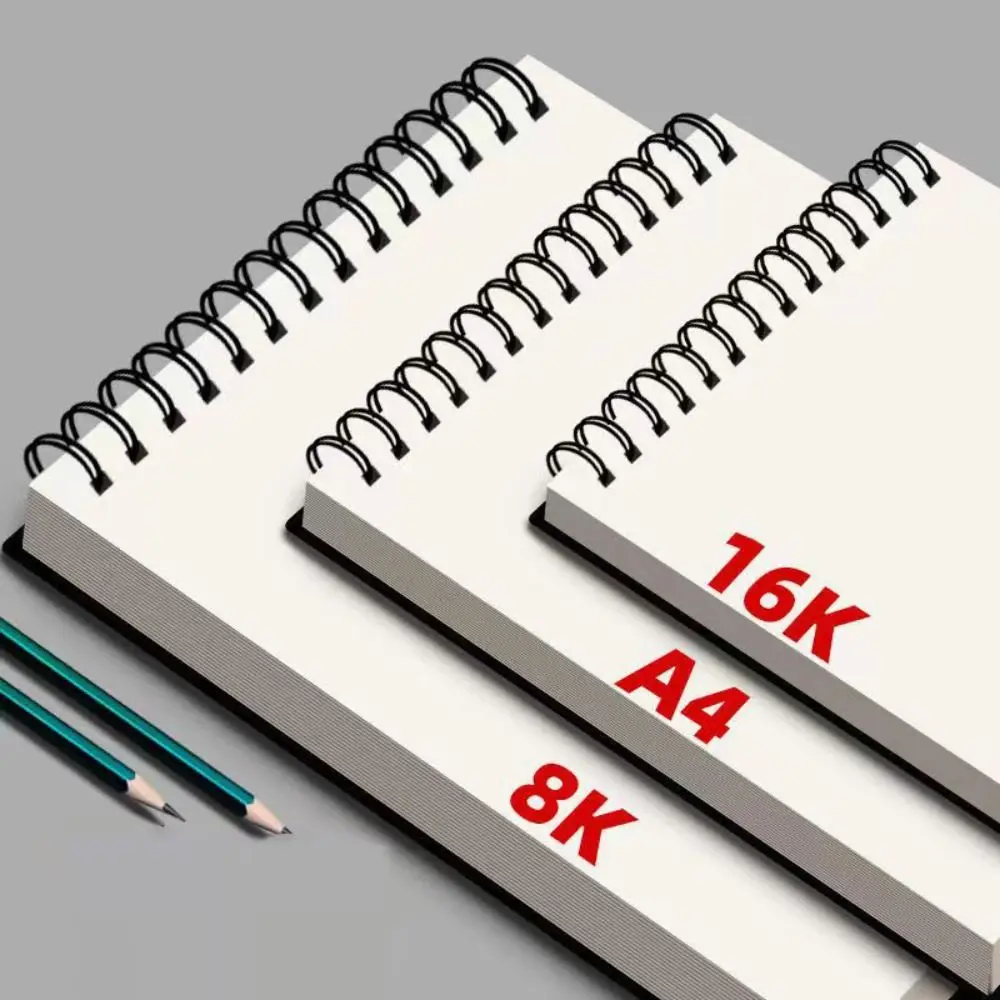 30 Blatt 8K 16K Spulen-Skizzenbuch, spiralgebunden, umweltfreundlich, dickes Zeichenpapier, säurefrei, A4, A5, A6, Künstler-Skizzenblock, Ölgemälde Image