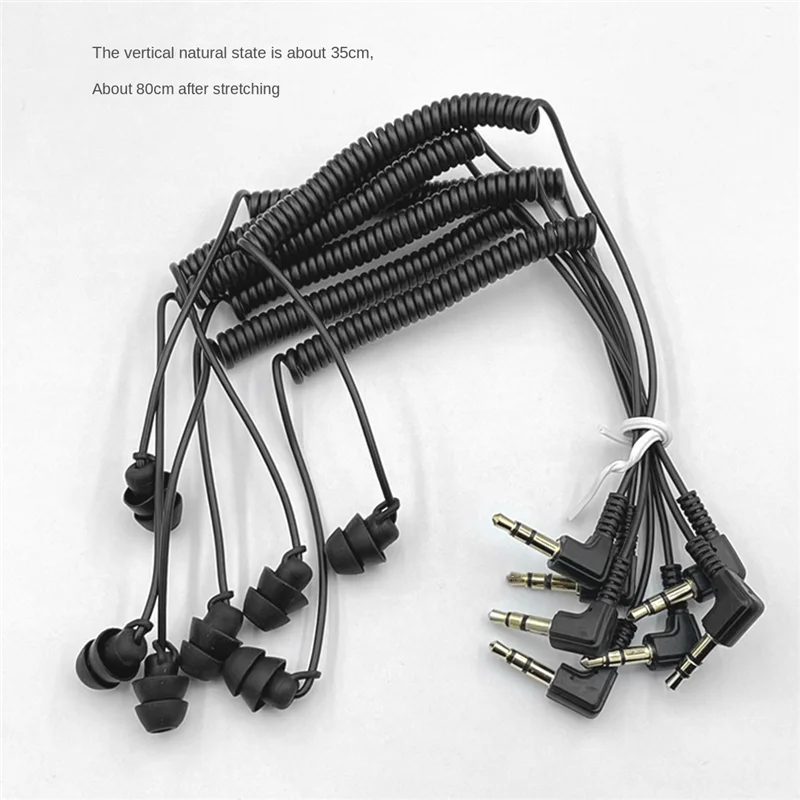 ROO 3,5-mm-Feder-Kopfhörer, einseitige Kopfhörer, kabelgebundenes Headset für Handy, MP3-Computer Image