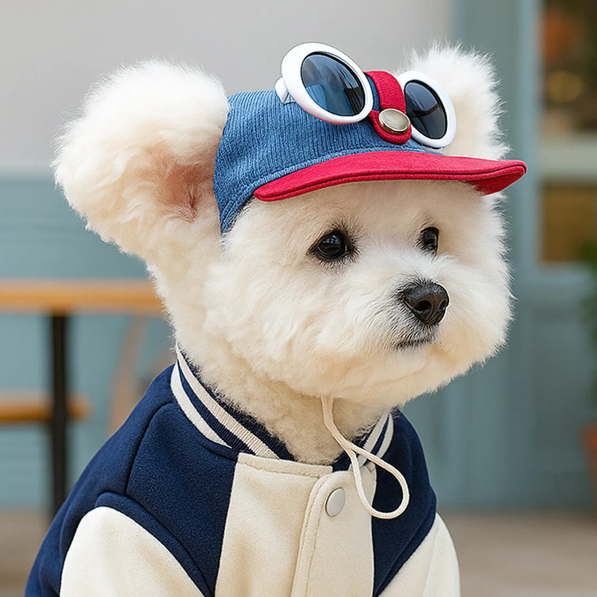 Zweiteiliges, modisches Sonnenhut-Set für Haustiere und coole Sonnenbrille, Baseballkappe für Hunde und Kopfbedeckung für Katzen Image