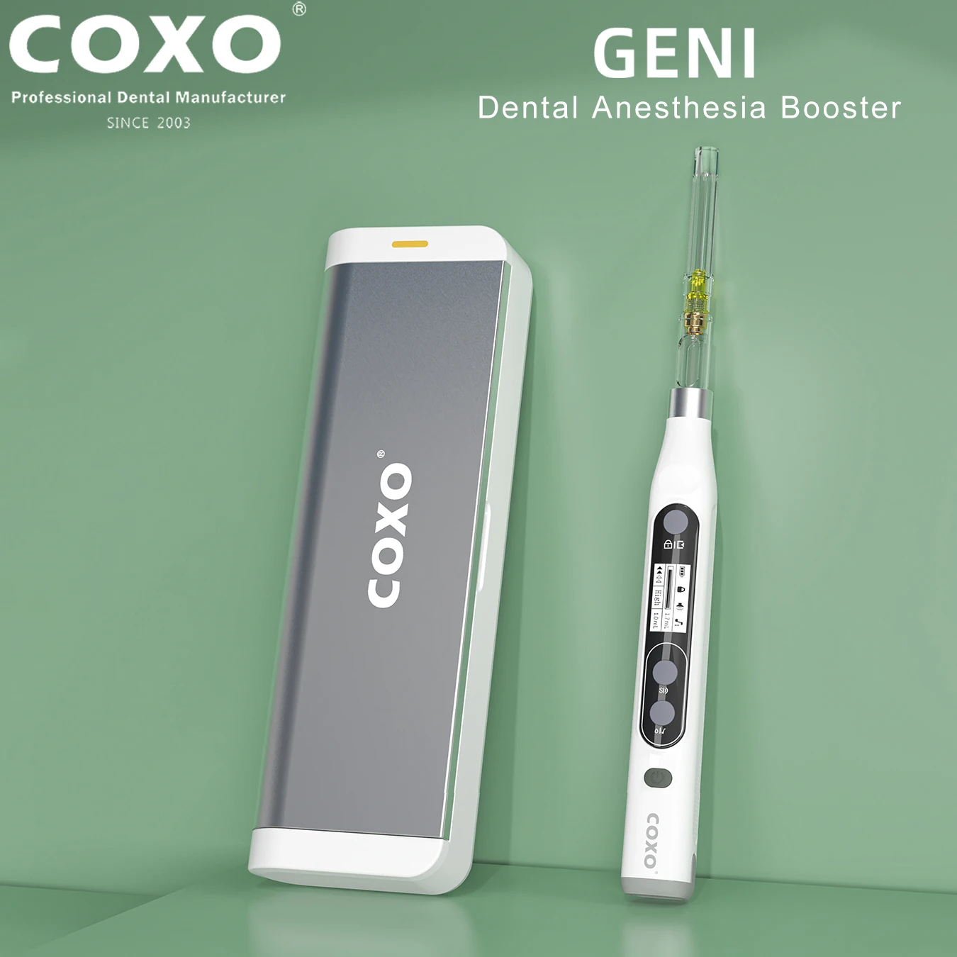 Dental Anästhesie Injektor Stift COXO GENI Dental LCD Display digitale anästhesie zahnarzt anästhesie spritze Zahnmedizin Klinik Werkzeug Image
