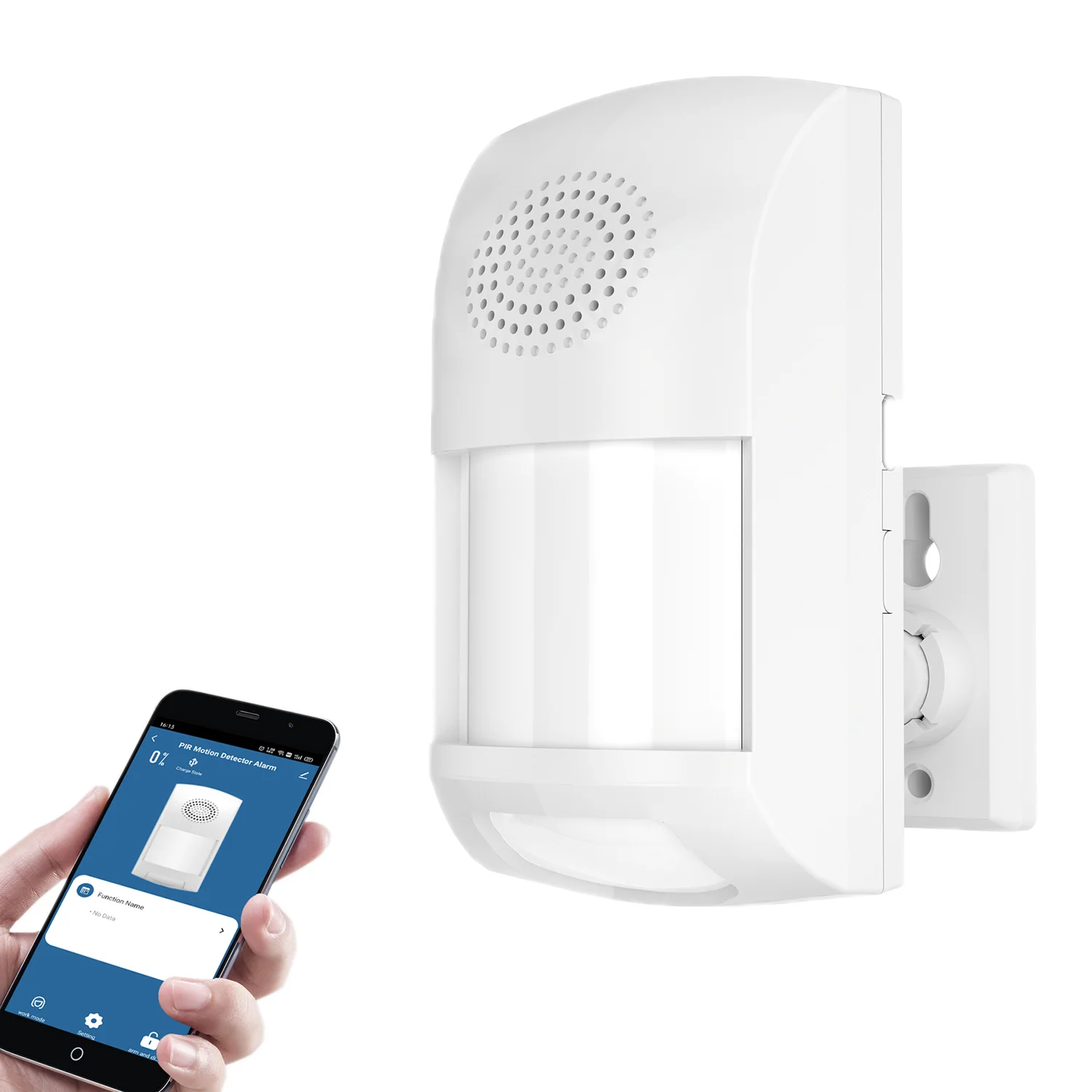 Drahtloser intelligenter Bewegungssensor – 4 Modi, PIR-Bewegungsmelder-Alarm, WiFi-Infrarot-Sicherheitsalarmsystem mit TUYA App-Steuerung für Image