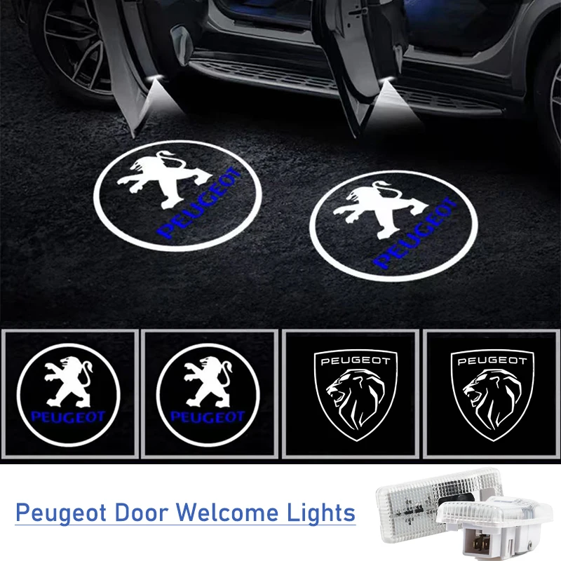 Auto Tür Drahtlose Willkommen Licht LED HD Projektor Lampe Dekoration Für Peugeot 208 3008 206 308 307 207 407 508 2008 5008 301 406 Image