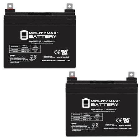 MIGHTY MAX BATTERY MAX3437130 ML35-12 - 12V 35AH U1 Wheelchair Scooter Battery