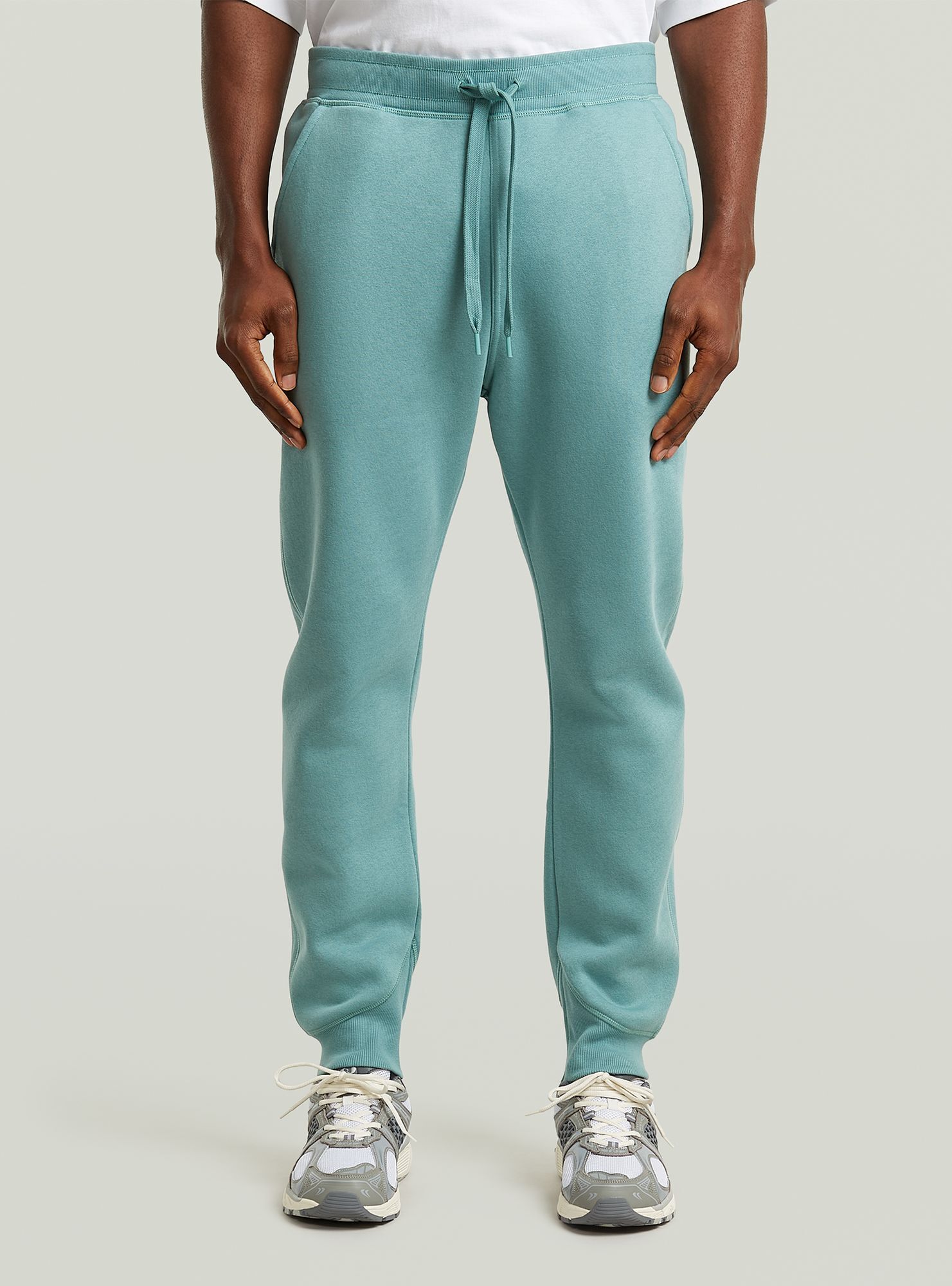 Trainingshose G-STAR "Premium Core Type C Sweatpants", Herren, Gr. XXL, mineral blau, Obermaterial: 55% Baumwolle, 45% Polyester, Hosen Trainingshose