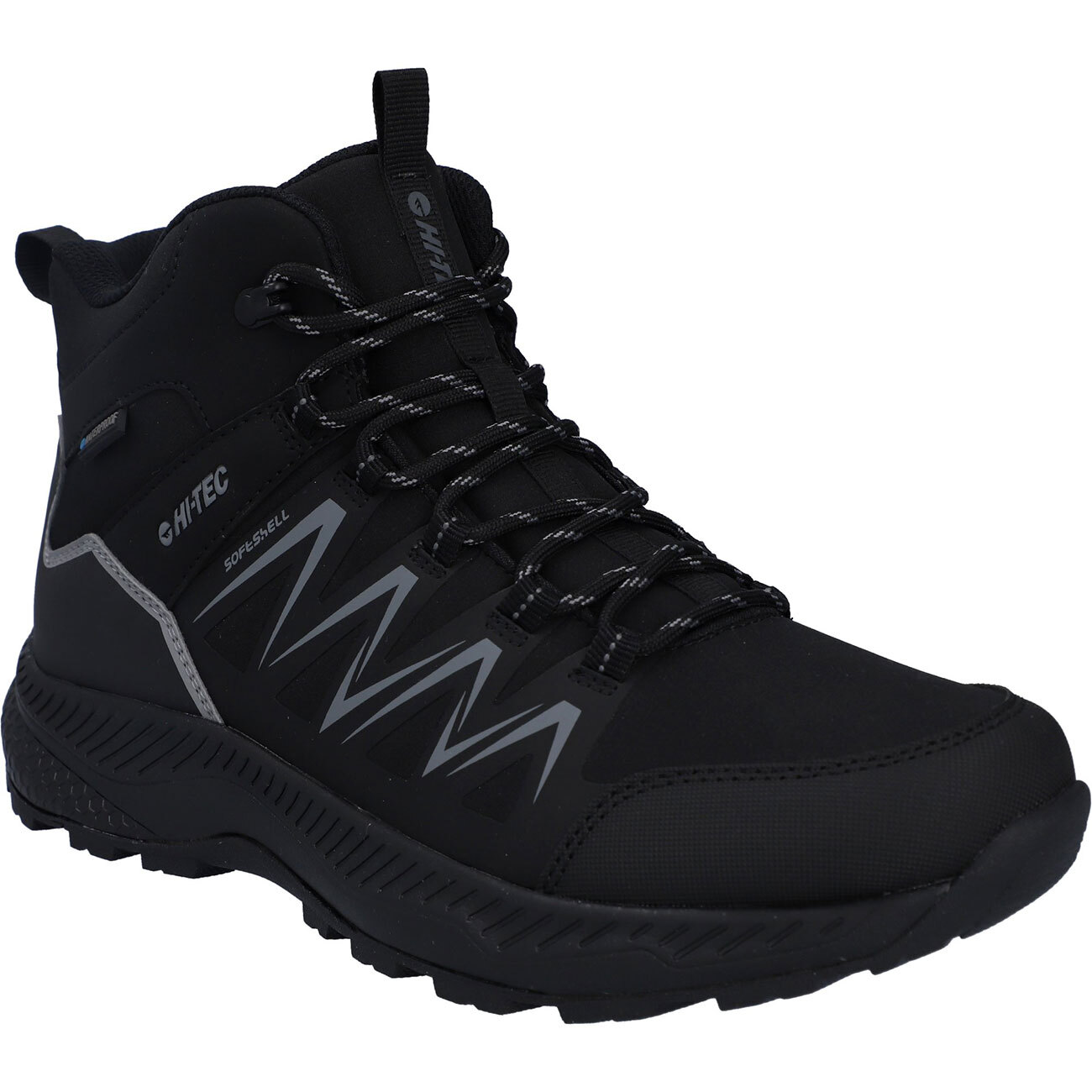 Wanderschuh HI-TEC "Hi-Tec Stiefel Stealth Mid WP", Herren, Gr. 40, Normalschaft, schwarz, dunkelgrau, TEXTIL/EVA, Schuhe Wanderschuh