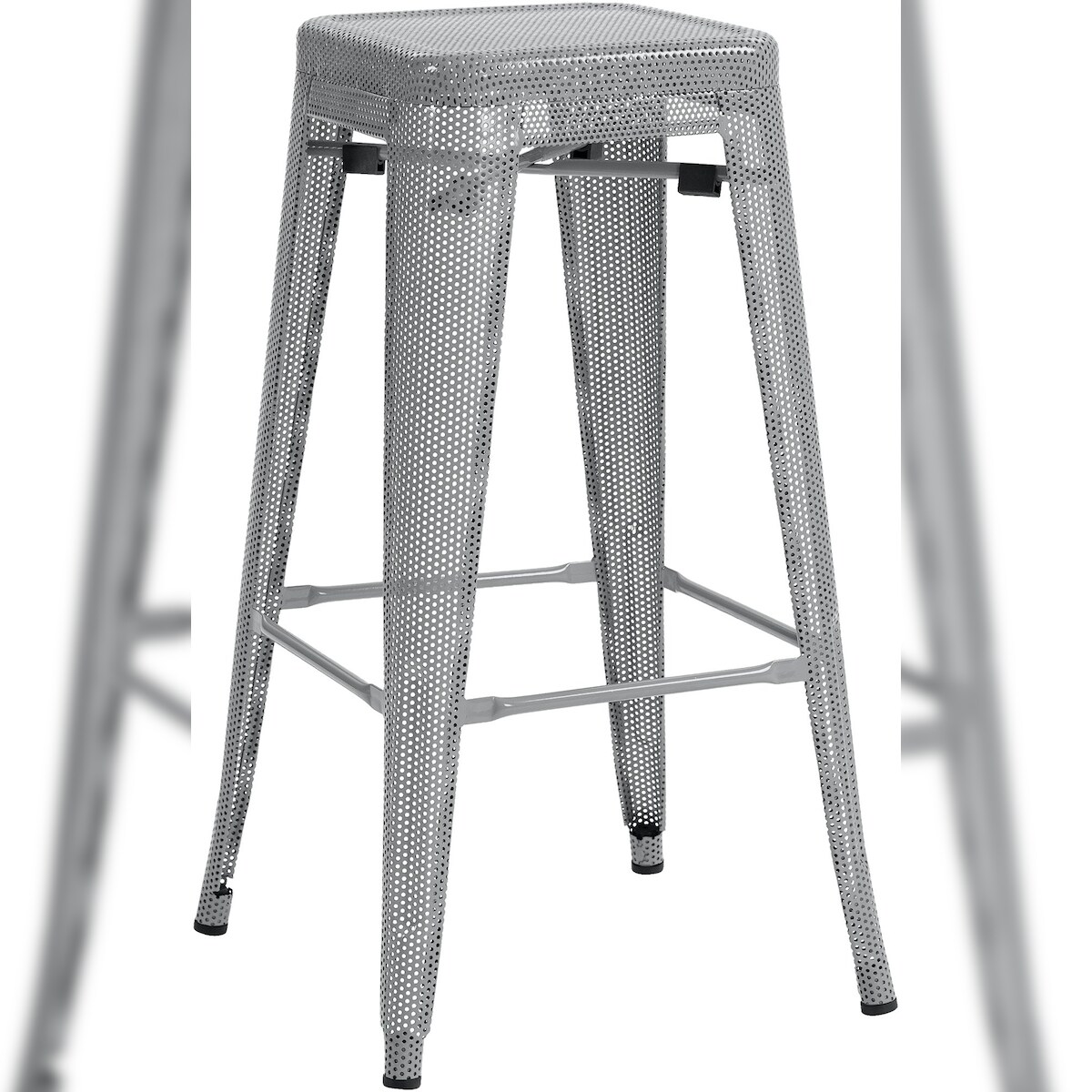 Proregal CHEFGASTRO Barhocker PALM BEACH HxBxT 77x43x43cm Metall Silber Barstuhl Image