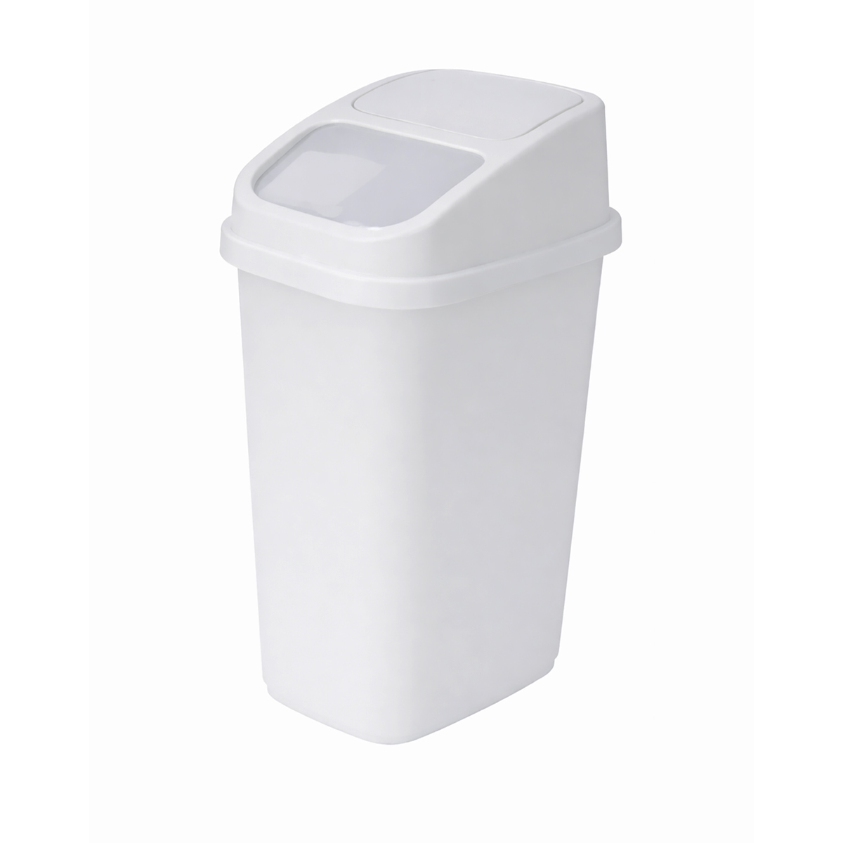 Mojawo Waste Bin Mülleimer Kosmetikeimer Bad Schwingdeckel 5L Weiß Image