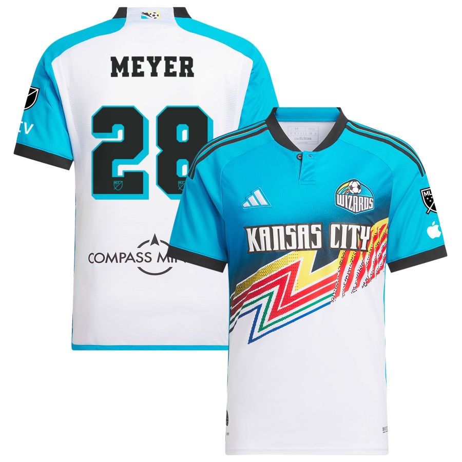 Wyatt Meyer Men's adidas White Sporting Kansas City 2024 Archive Custom Authentic Jersey