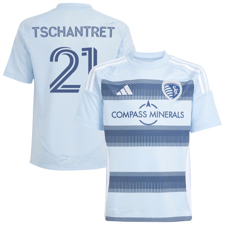 Cielo Tschantret Youth adidas Light Blue Sporting Kansas City 2025 One KC Replica Custom Jersey