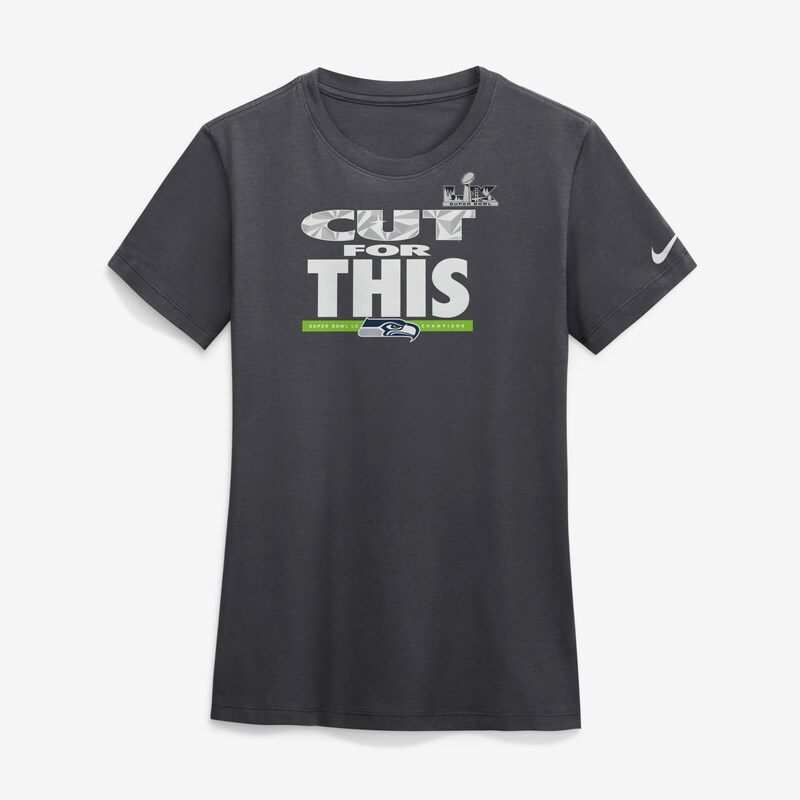 "Nike Damen-T-Shirt in Anthrazit mit Seattle Seahawks-Motiv (Super Bowl LX Champions Parade)" Image