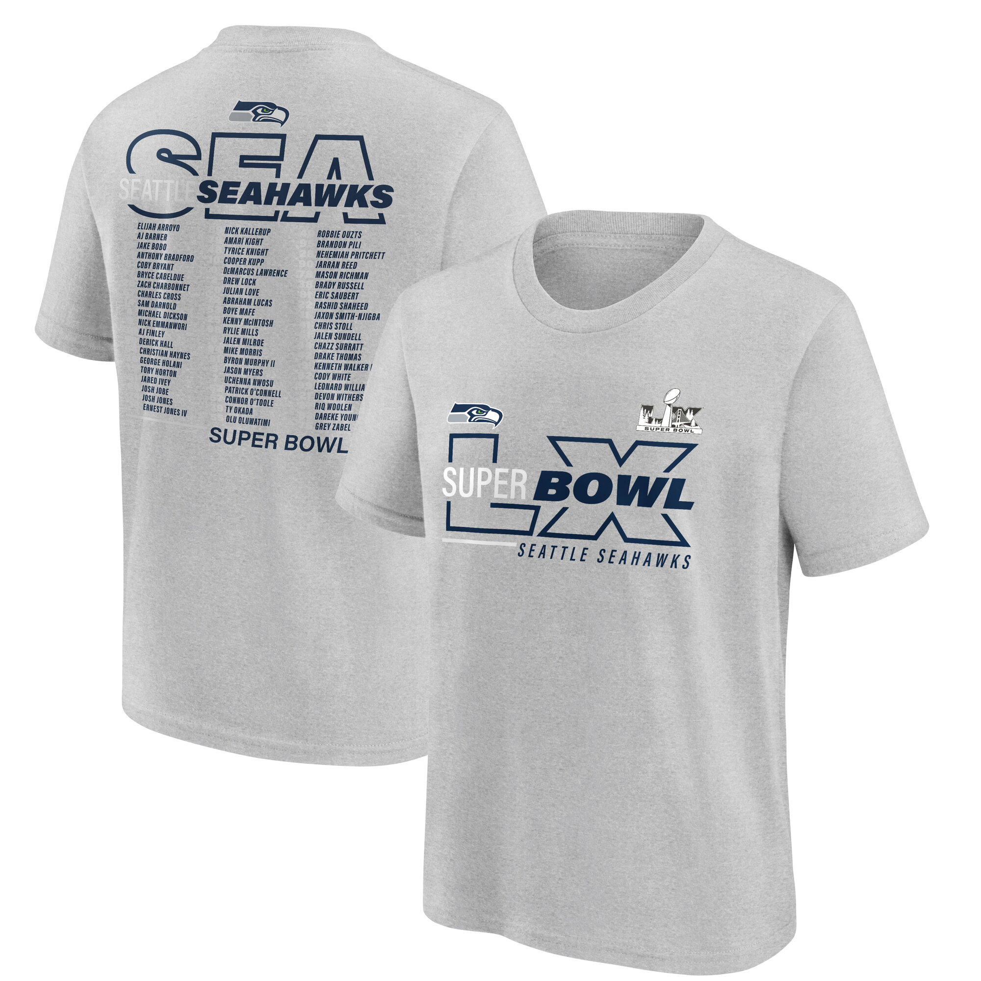 "Seattle Seahawks LX Team Members Super Bowl Champions T-Shirt - Grau - Jugendliche" Image