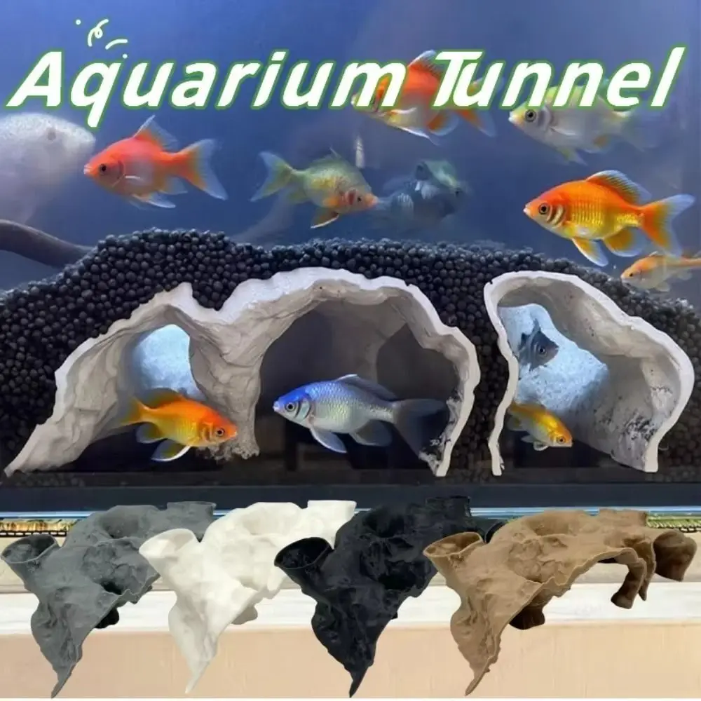 Lustiger 3D-Druck, Kies, Tunnel, Höhlenauflage, sicheres Füttern, Zuchthaus, Fischnest, Freizeit, Höhle, Aquarium, Dekor Image