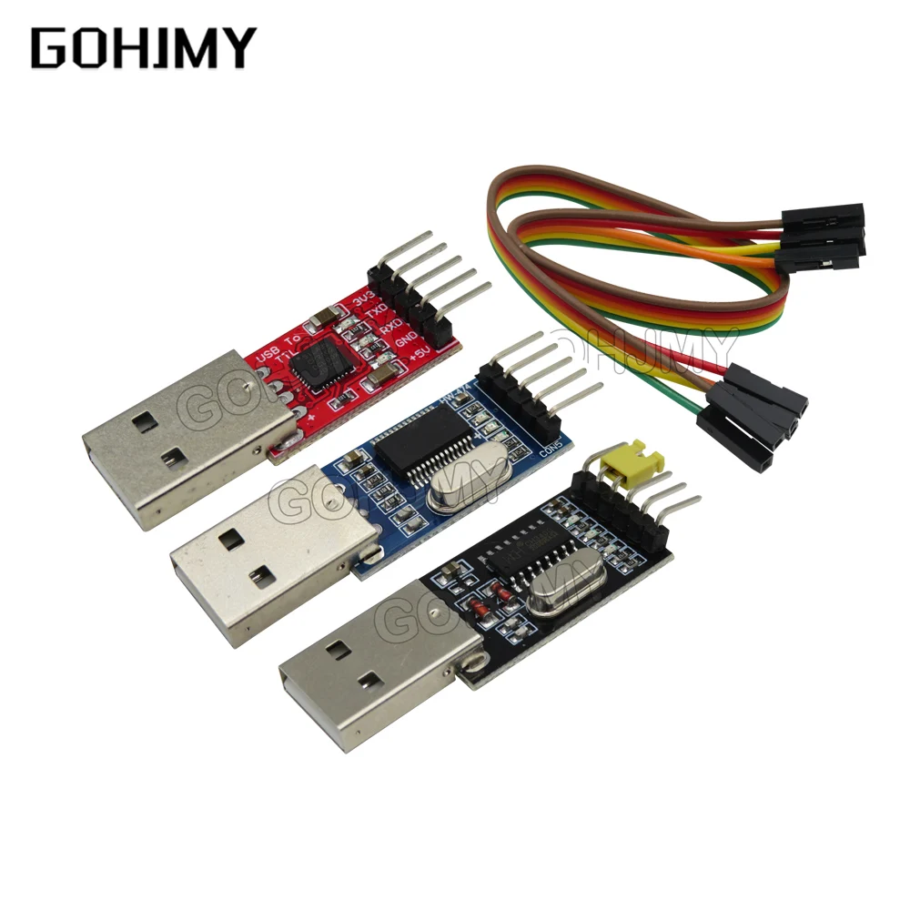 3 pz/lotto = 1 PZ PL2303HX + 1 PZ CP2102 + 1 PZ CH340G USB A TTL per arduino PL2303 CP2102 5 Pin USB a UART TTL Scheda Modulo