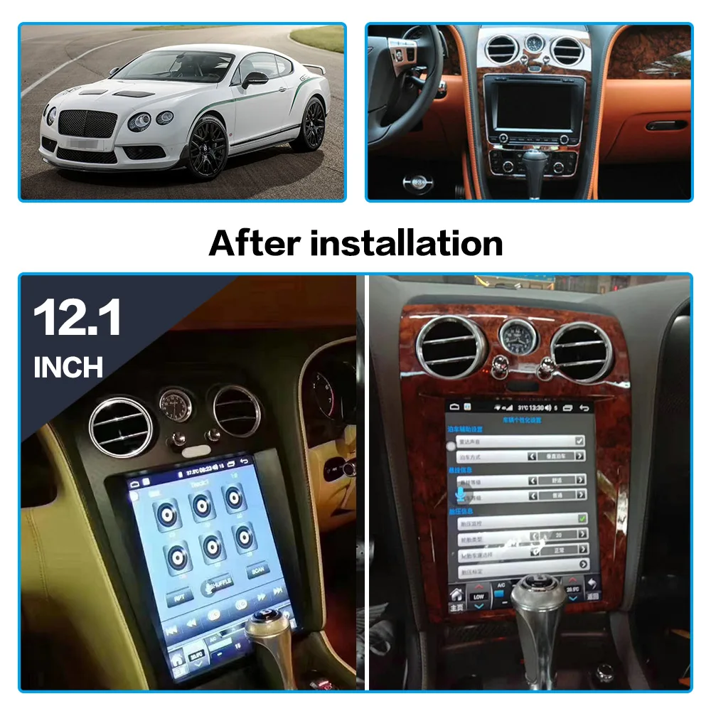 Für Bentley Continental GT Flying Spur 2004-2015 Android Carplay Auto Radio Stereo Video Player Multimedia Navigation Bildschirm GPS Image