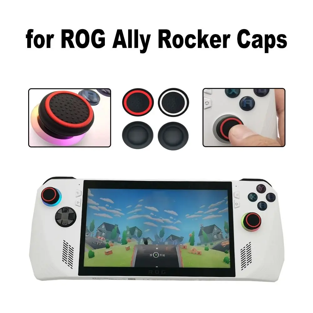 4/8pcs Rocker Caps Silikon Joystick Abdeckung Handheld-Konsole Game Controller Stick Daumen griff Anti-Rutsch für Asus Rog Ally Image