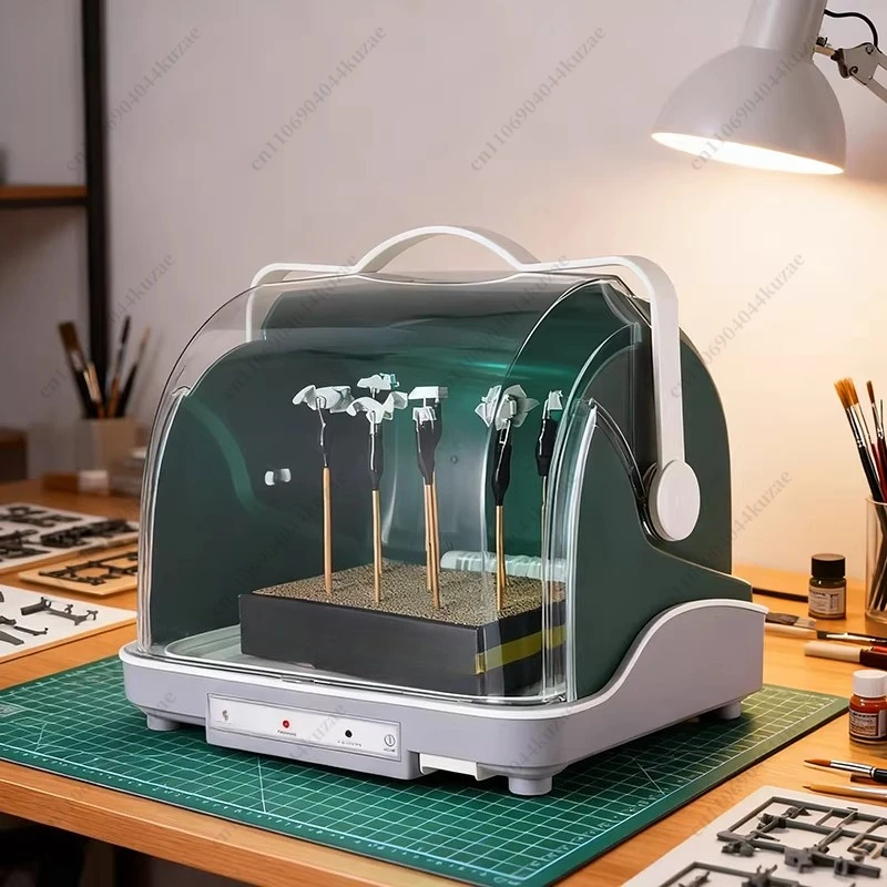 OPHIR Modell-Lacktrocknungsbox – Kleiner Sprühlacktrockner, staubdichte Backbox für Figuren- und Ornament-Färbung Image