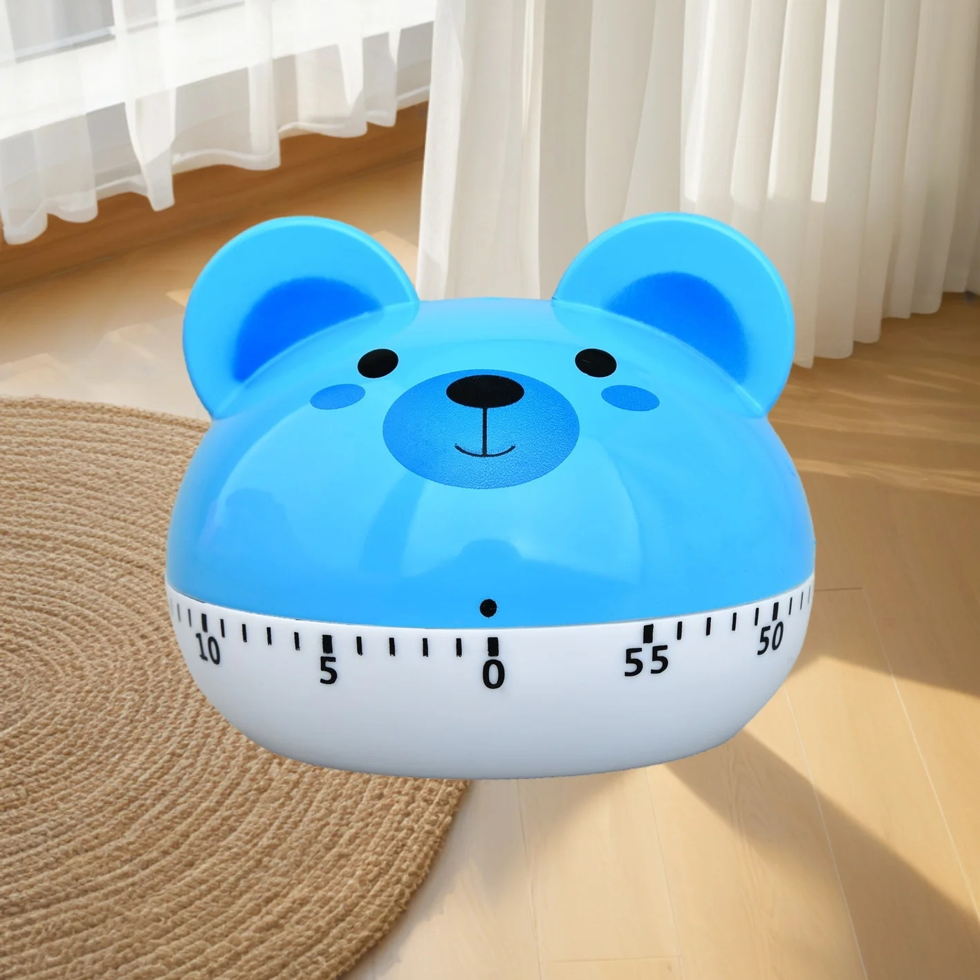 Mechanischer Küchentimer mit Cartoon-Tiermuster, Kochwecker, anregender Countdown-Timer, Konferenzraum-Timer Image