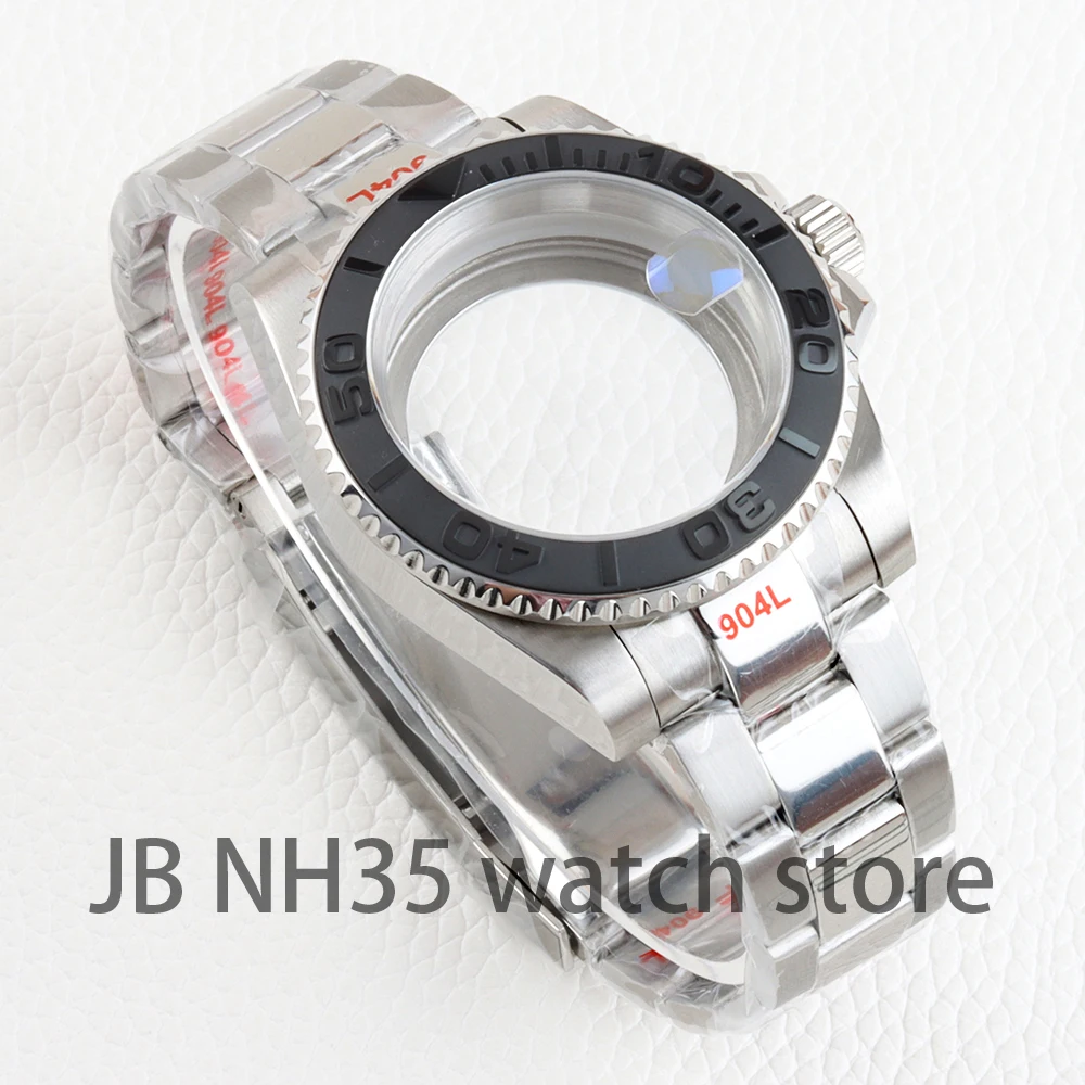 Diver NH35 Gehäuse 40mm für Yacht NH34 NH35 NH36 Uhrwerk 28,5mm Zifferblatt Saphirglas Poliertes Oyster-Armband 316L Stahl Wasserdicht Image