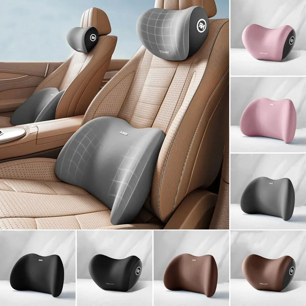 Memory Foam Auto Hals Kopfstütze Zervikale Lenden Unterstützung Zurück Pad Auto Kissen Kopfstütze Neck Rest Schutz Auto Innen Zubehör Image