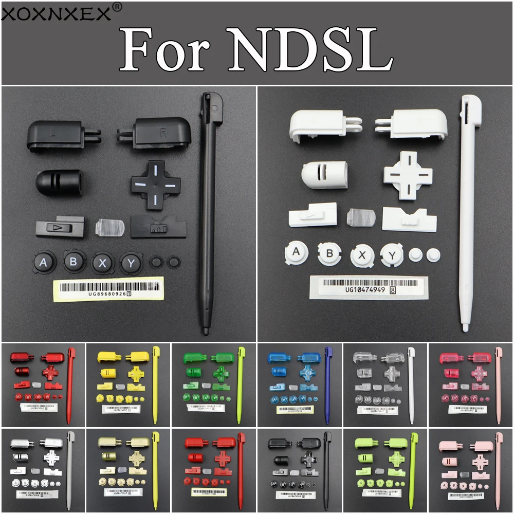 1 Set für NDSL-Spielkonsole A B X Y L R D-Pad Kreuztasten-Set Stylus-Stift für DS Lite Komplettes Tasten-Ersatzset Image