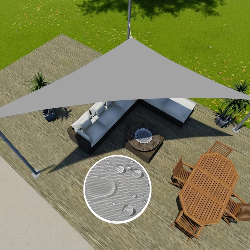 Multi-größe Dreieck Sonnenschutz Segel Wasserdichte Outdoor Garten Terrasse Party Sonnenschutz Awing Sonnendach Für Strand Camping Pool Image
