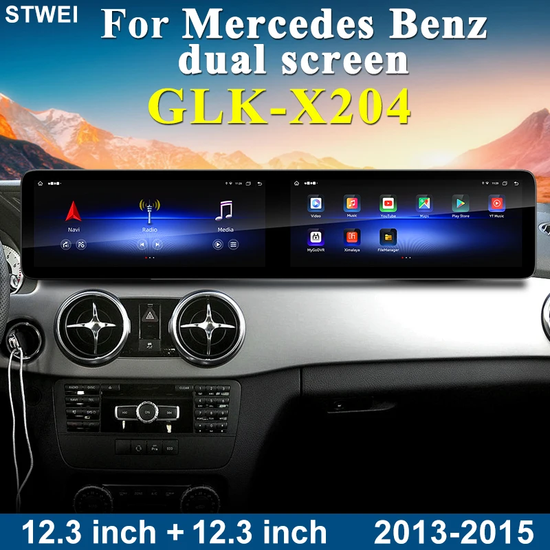 Android 13 Für Mercedes Benz GLK-X204 GLK250 GLK300 GLK350 2013-2015 24 zoll Auto Radio Multimedia-Player drahtlose Carplay Andro Image