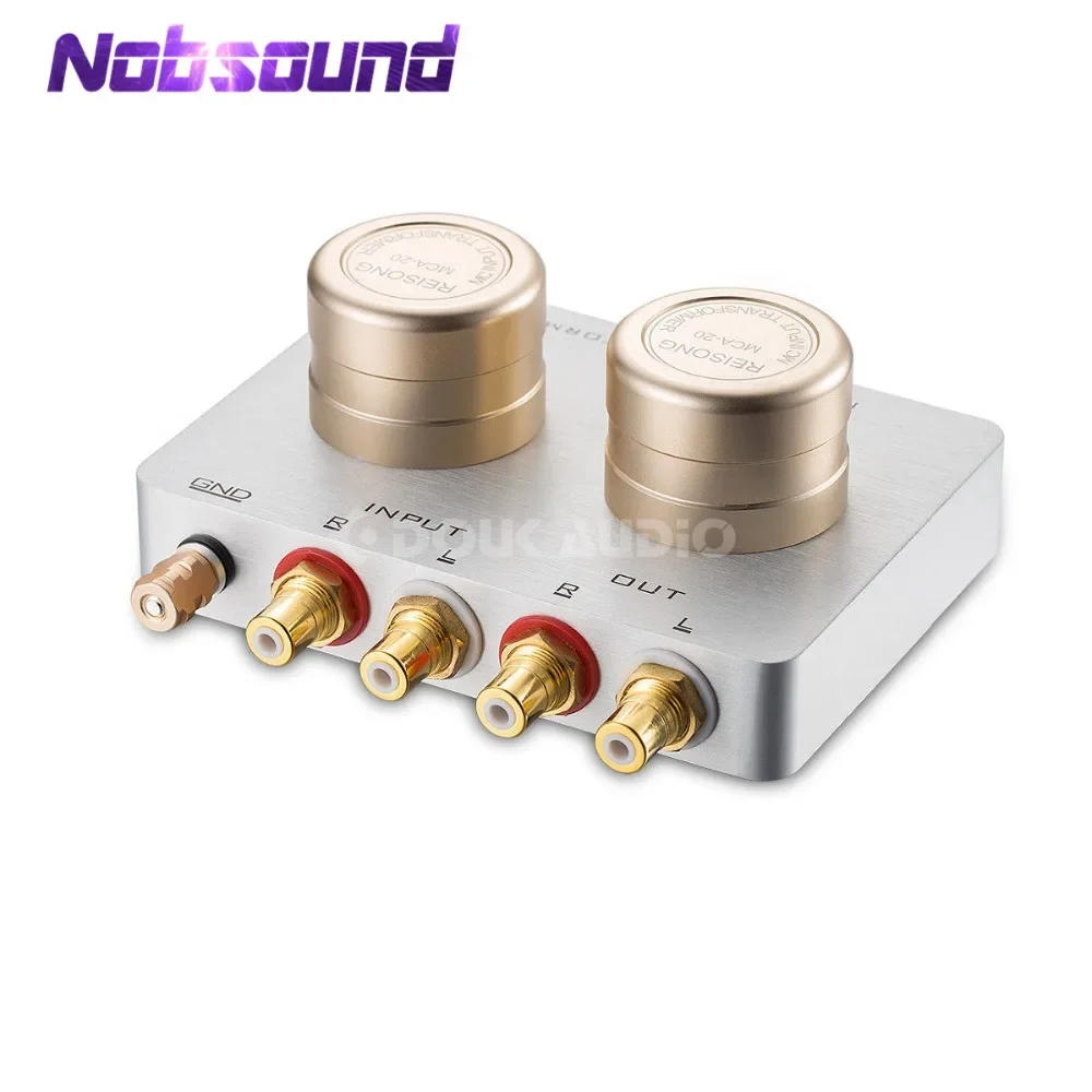 Nobsound Audio Step Up Transformator MC Moving Coil Phono Bühne Patrone Preamp Passive Für Telefon PC/CD-Player/ MC Phono Plattenspieler Image