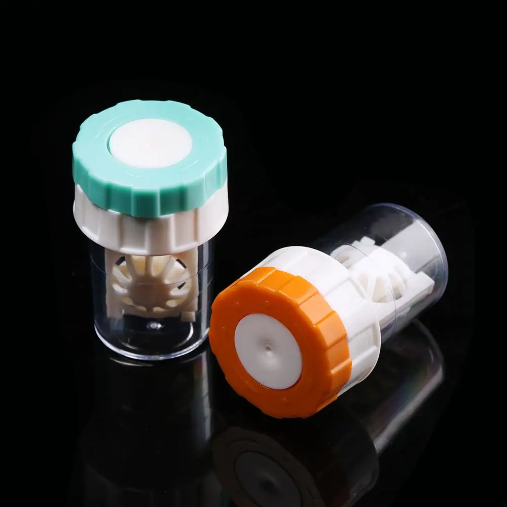 Neue Mode drehbare Süßigkeiten Farbe Kontaktlinsen Fall Reise Brille Linsen Box für Unisex Augen Pflege Kit Halter Behälter Image