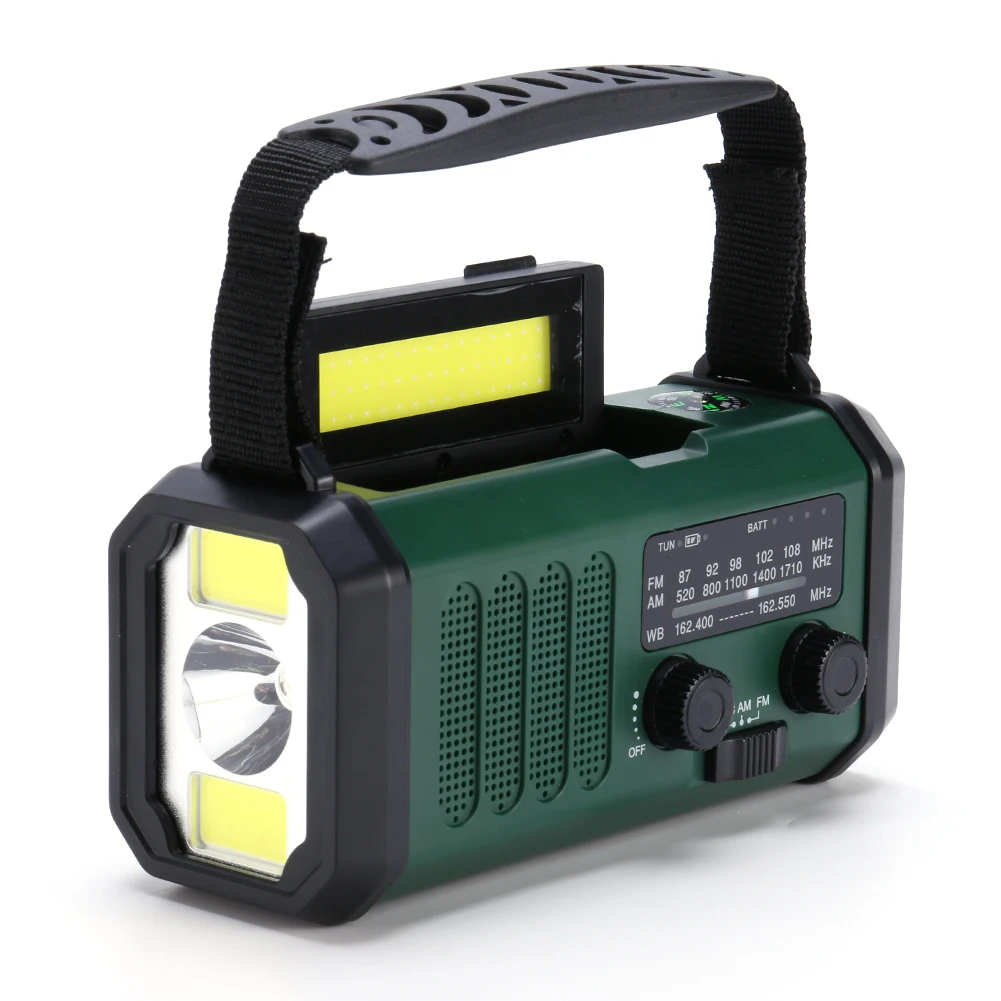 SOS-Alarm-Powerbank-Radio XSY330 10000mAh FM-Notfallradio Solar-Handkurbelgenerator AM/FM/NOAA LED Tragbares Radio EU/US-Version Image