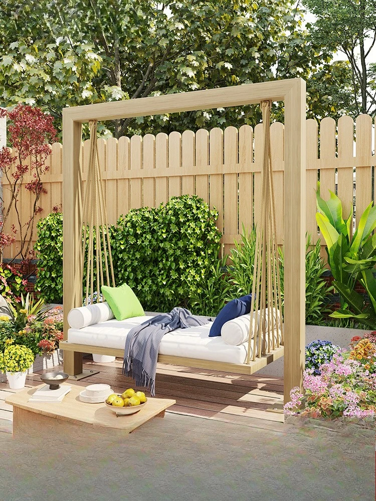 Outdoor-Schaukel, Balkon, Hängesessel, Haushalt, Innenhof, Außenschaukel, Einzel- und Doppel-Schaukelstuhl, Rattan-Hängekorb, Designer Image