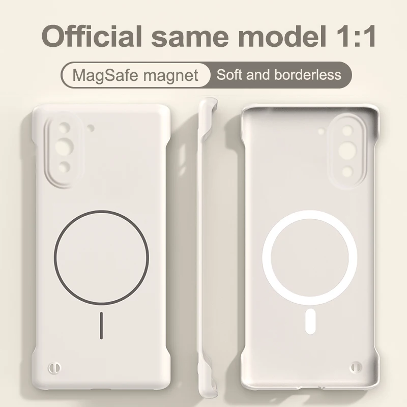 Für Magsafe Rahmenlose Magnetische Drahtlose Lade Telefon Fall Für Huawei Nova 14 Ultra 13 12 11 10 9 8 Pro dünne Harte Rückseitige Abdeckung Image