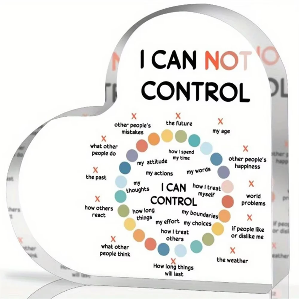 Décoration sur la santé mentale, Affirmations de psychothérapie, Panneau en acrylique en forme de cœur, Conseiller scolaire, Thérapie de l