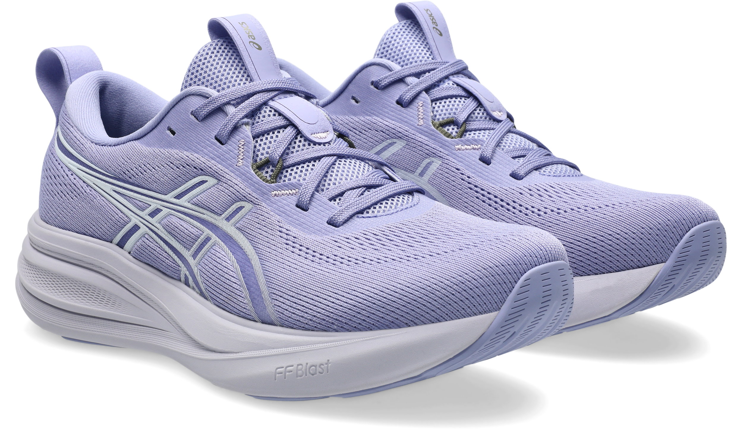 Laufschuh ASICS "GEL-PULSE 17", Damen, Gr. 43,5, blaubell, weiß, Synthetik, Schuhe Laufschuh