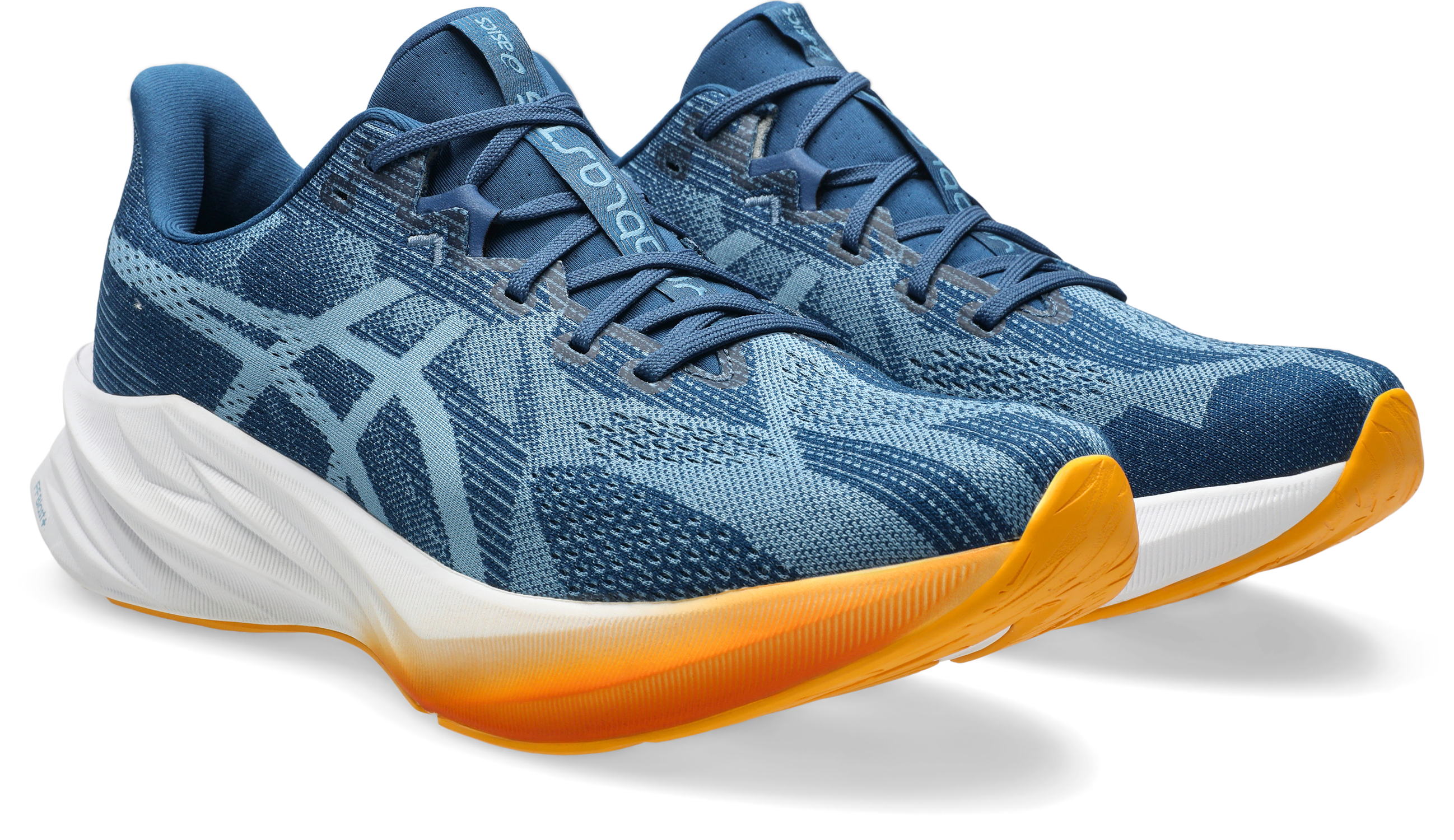 Laufschuh ASICS "DYNABLAST 5", Damen, Gr. 44,5, twilight blau, saba blau, Synthetik, Schuhe Laufschuh