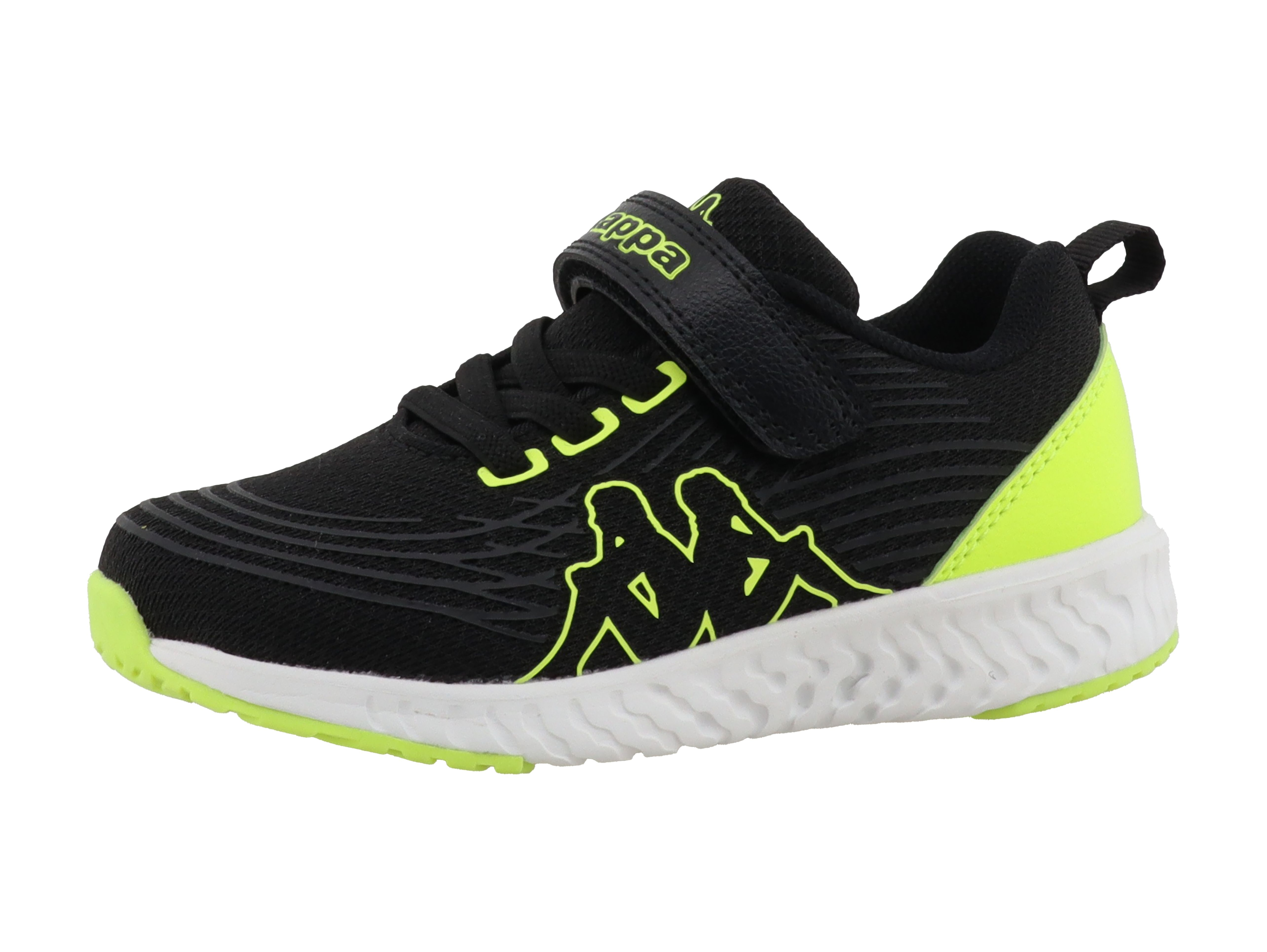 Sneaker KAPPA "HANAKO", Damen, Gr. 25, schwarz, lime, Synthetik, Schuhe Sneaker