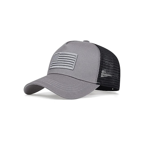 Vereinigte Staaten 250. Jubiläum Herren American Flag Trucker Cap - Bestickte USA Mesh Kappe für den Unabhängigkeitstag - Atmungsaktive Polyester patriotische Baseballmütze in mehreren Farben Image
