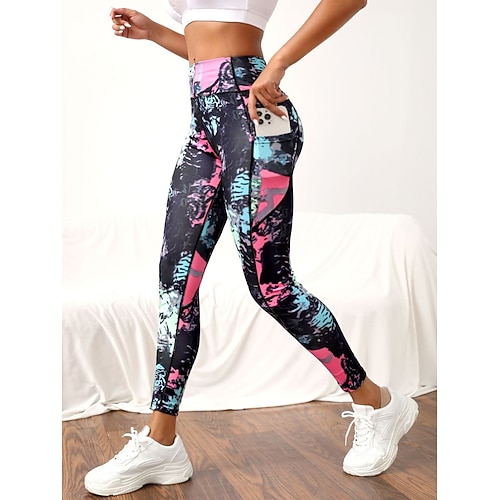 Damen Hose Anti-Scheuer-Shorts Mode Streetwear Basic Volle Länge Hohe Taille Grafik Elastischer Bund Bequem Hohe Elastizität Fitnessstudio Yoga Straße kleiner Finger Dunkelrosa Schwarz Burgunderrot Image